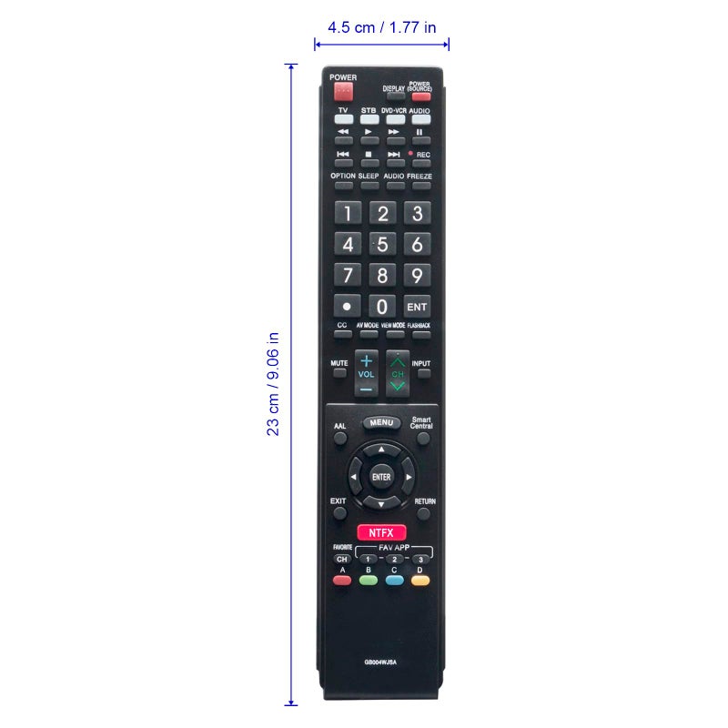 WINFLIKE New RRMC GB004WJSA Smart TV Remote Control Fit for Sharp Aquos TV LC52C6400U LC-52C6400U LC52LE640 LC-52LE640 LC52LE640U LC-52LE640U LC60C6400U LC-60C6400U LC-60C6500U LC60C6500U LC70LE750U LC-80C6500 - Image 5